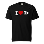 I HEART CRYSTALS & GEMS Black Comfort Colors Oversized Baggy Unisex Soft Heavyweight T-Shirt