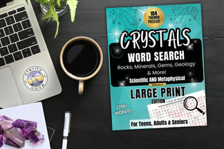LARGE PRINT Crystals Word Search Books by Clarity Cove Publishing are available now!