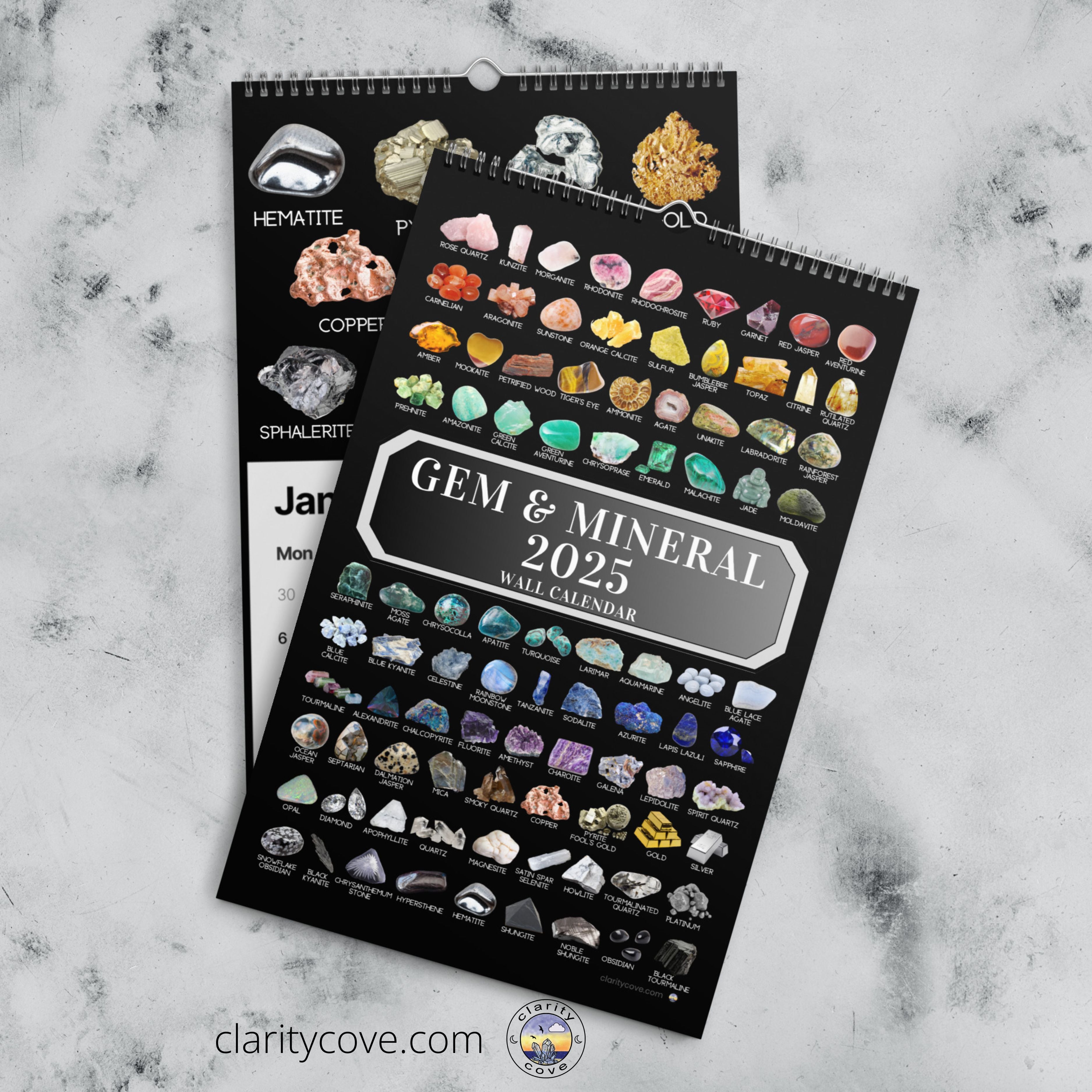 2025 Gem & Mineral Wall Calendar for Crystal Lovers, Geologists, Rockhounds, Gem Collectors Gift