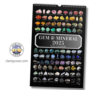 2025 Gem & Mineral Wall Calendar for Crystal Lovers, Geologists, Rockhounds, Gem Collectors Gift