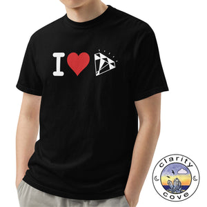 I HEART CRYSTALS & GEMS Black Comfort Colors Oversized Baggy Unisex Soft Heavyweight T-Shirt