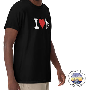 I HEART CRYSTALS & GEMS Black Comfort Colors Oversized Baggy Unisex Soft Heavyweight T-Shirt