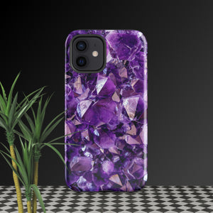 purple amethyst crystal geode phone case by clarity cove iphone 12