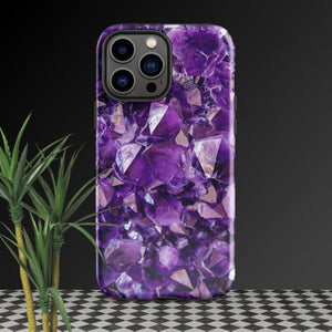 purple amethyst crystal geode phone case by clarity cove iphone 13 pro max