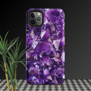 purple amethyst crystal geode phone case by clarity cove iphone 11 pro max