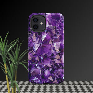 purple amethyst crystal geode phone case by clarity cove iphone 12
