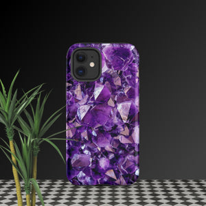 purple amethyst crystal geode phone case by clarity cove iphone 12 mini