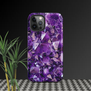 purple amethyst crystal geode phone case by clarity cove iphone 12 pro