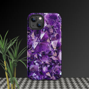 purple amethyst crystal geode phone case by clarity cove iphone 13