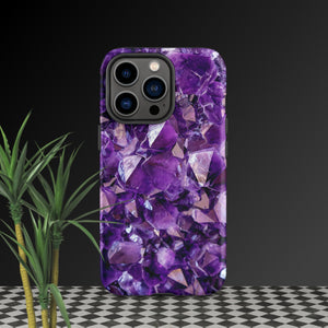 purple amethyst crystal geode phone case by clarity cove iphone 13 pro