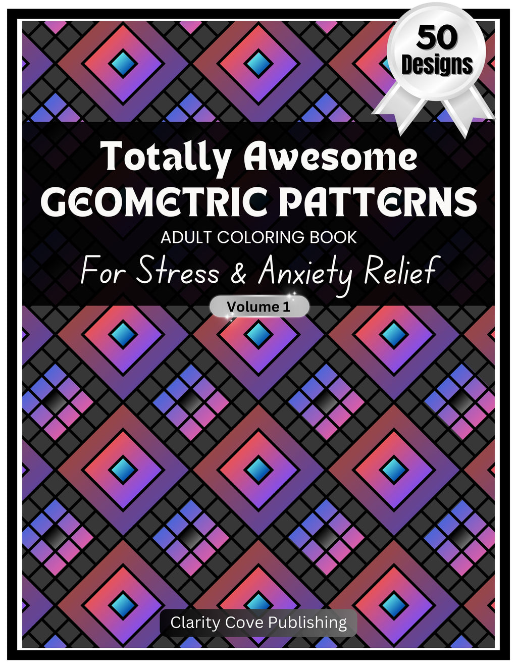 totally awesome geometric patterns coloring pages digital download pdf printable by clarity cove