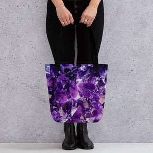purple amethyst crystal collection totebag hand bag clarity cove