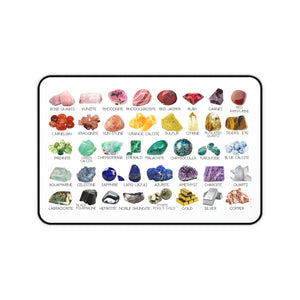 Crystal collection rainbow rock geological reference guide desk mat clarity cove