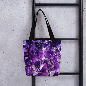 purple amethyst crystal collection totebag hand bag clarity cove