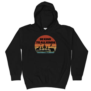 be kind to all kinds kids hoodie hooded sweatshirt by clarity cove black