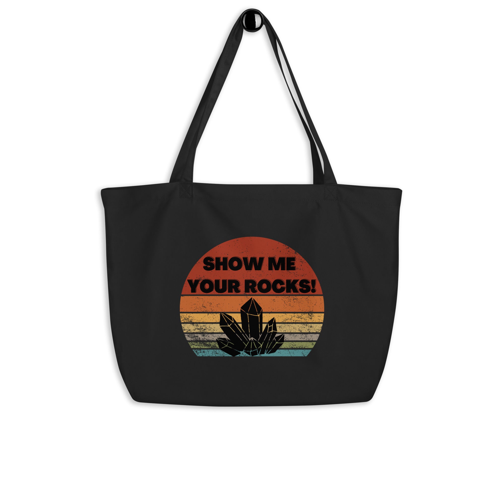 show me your rocks organic  cotton tote bag by clarity cove