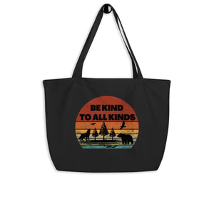 be kind to all kinds eco tote bag organic cotton by clarity cove