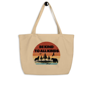 be kind to all kinds eco tote bag organic cotton by clarity cove