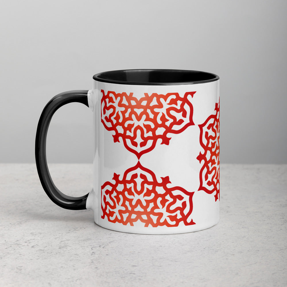 Red Orange Morning Mandala Meditation Coffee Mug - claritycove.com
