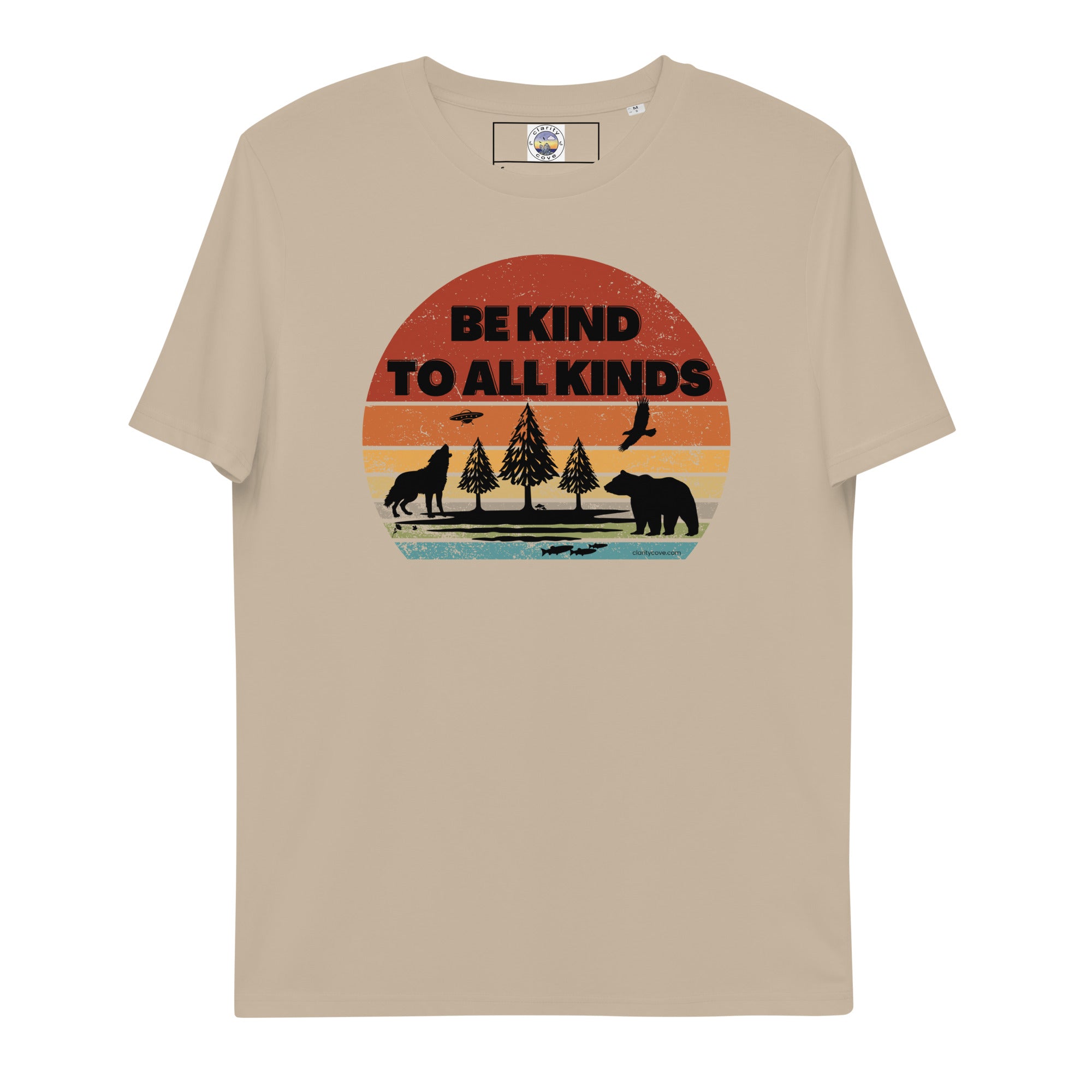 be kind to all kinds organic cotton t shirt clarity cove