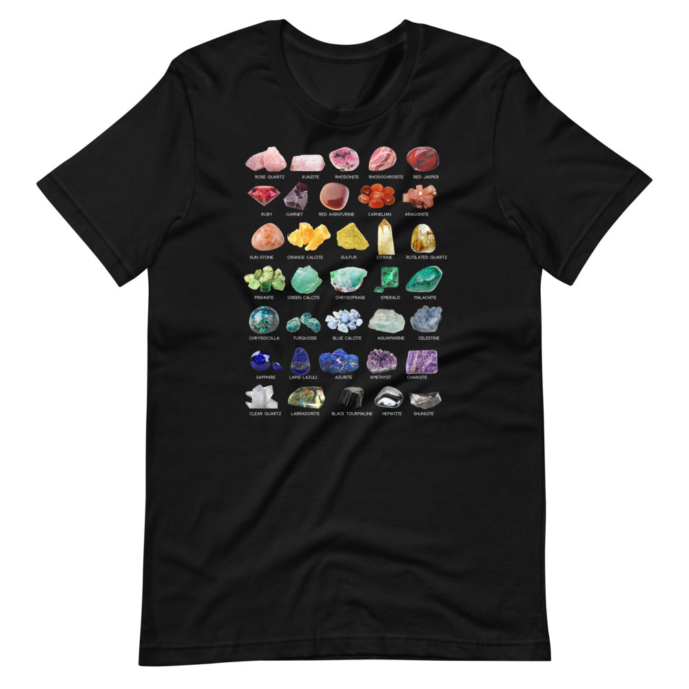 crystal collection rainbow rock geologist t shirt clarity cove