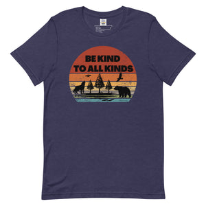be kind to all kinds vintage sunset animals ufo t shirt by clarity cove