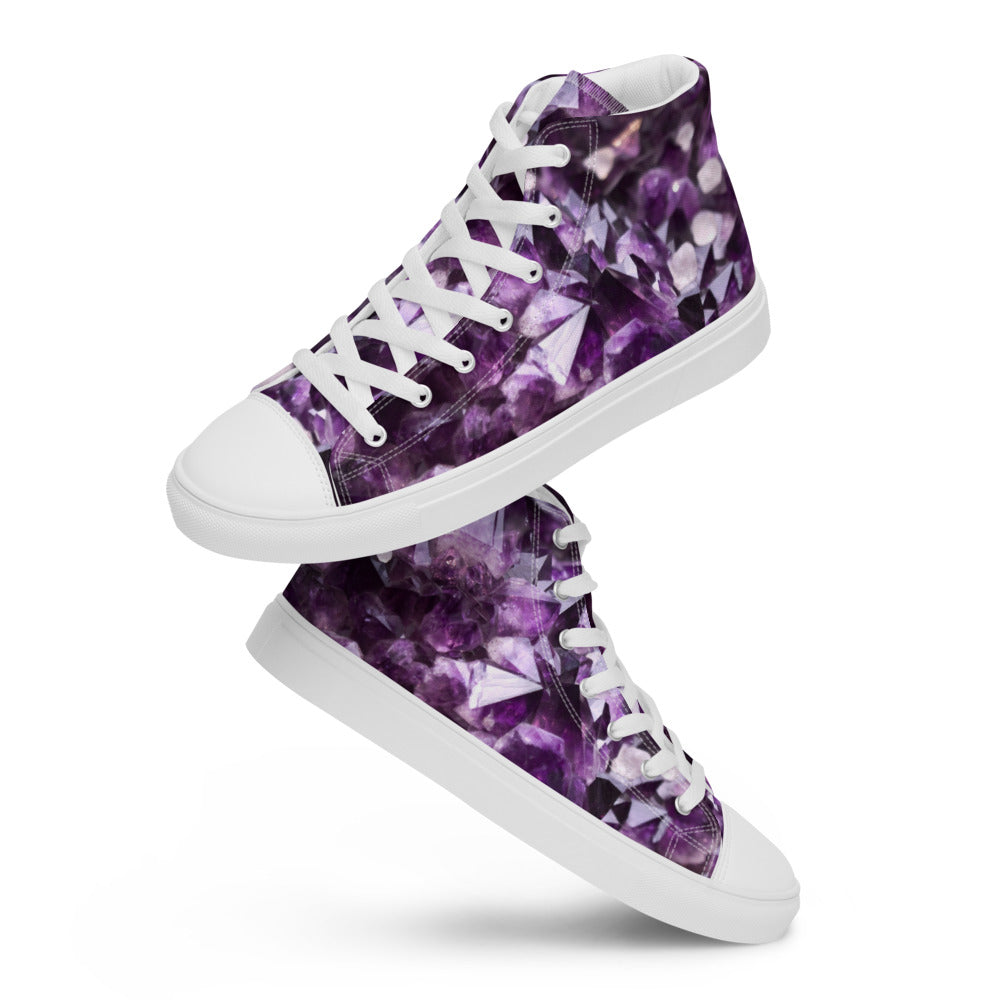 Women's Purple Amethyst Crystal High Top Canvas Shoes – Clarity Cove