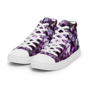 purple amethyst crystal high tops shoes by clarity cove