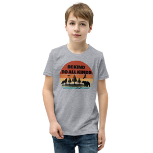 be kind to all kinds kids youth t shirt from clarity cove