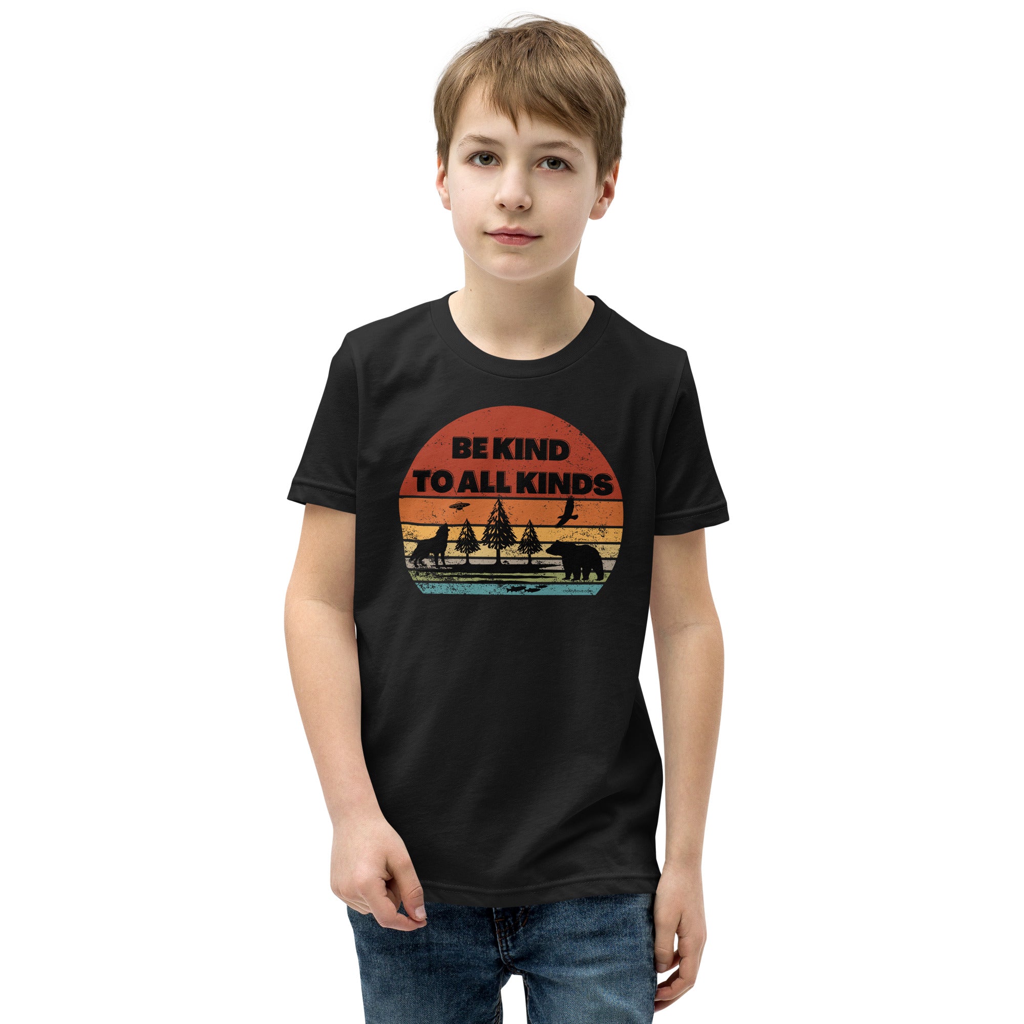 be kind to all kinds kids youth t shirt from clarity cove