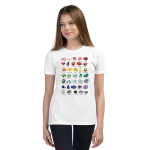 Youth Kids Crystal Collection Rock Lover Geology Student Reference Guide T Shirt S-XL