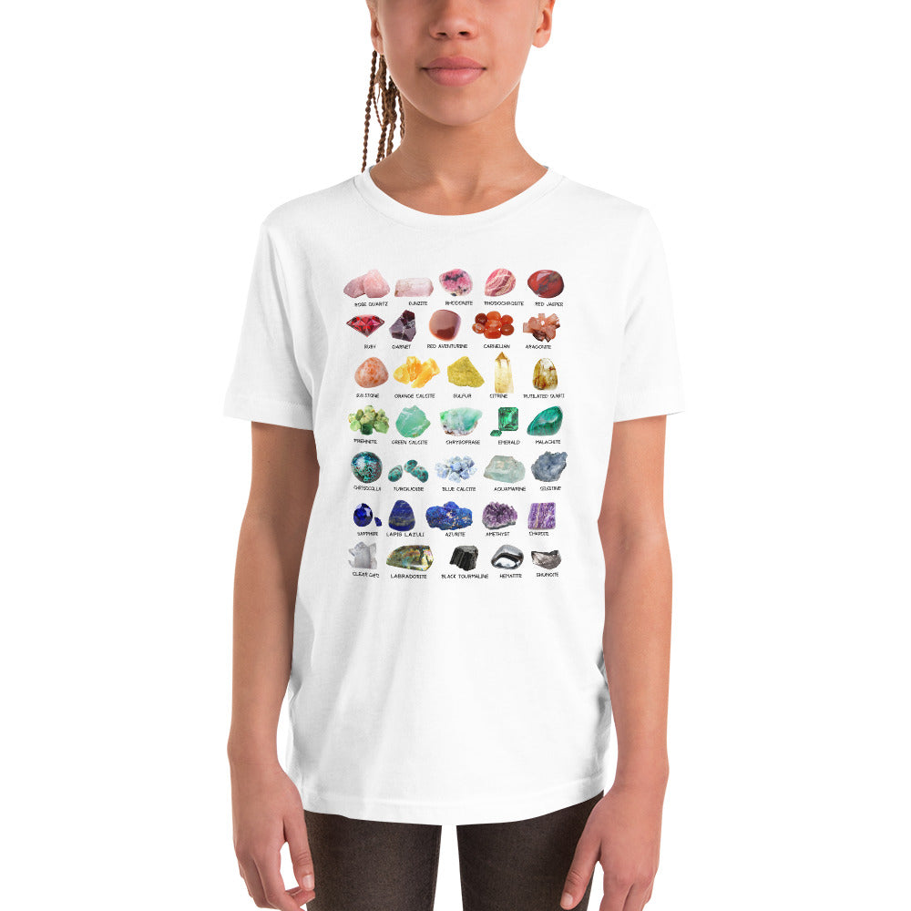 youth kid crystal collection rainbow rock lover collector geology student t shirt clarity cove geology 
