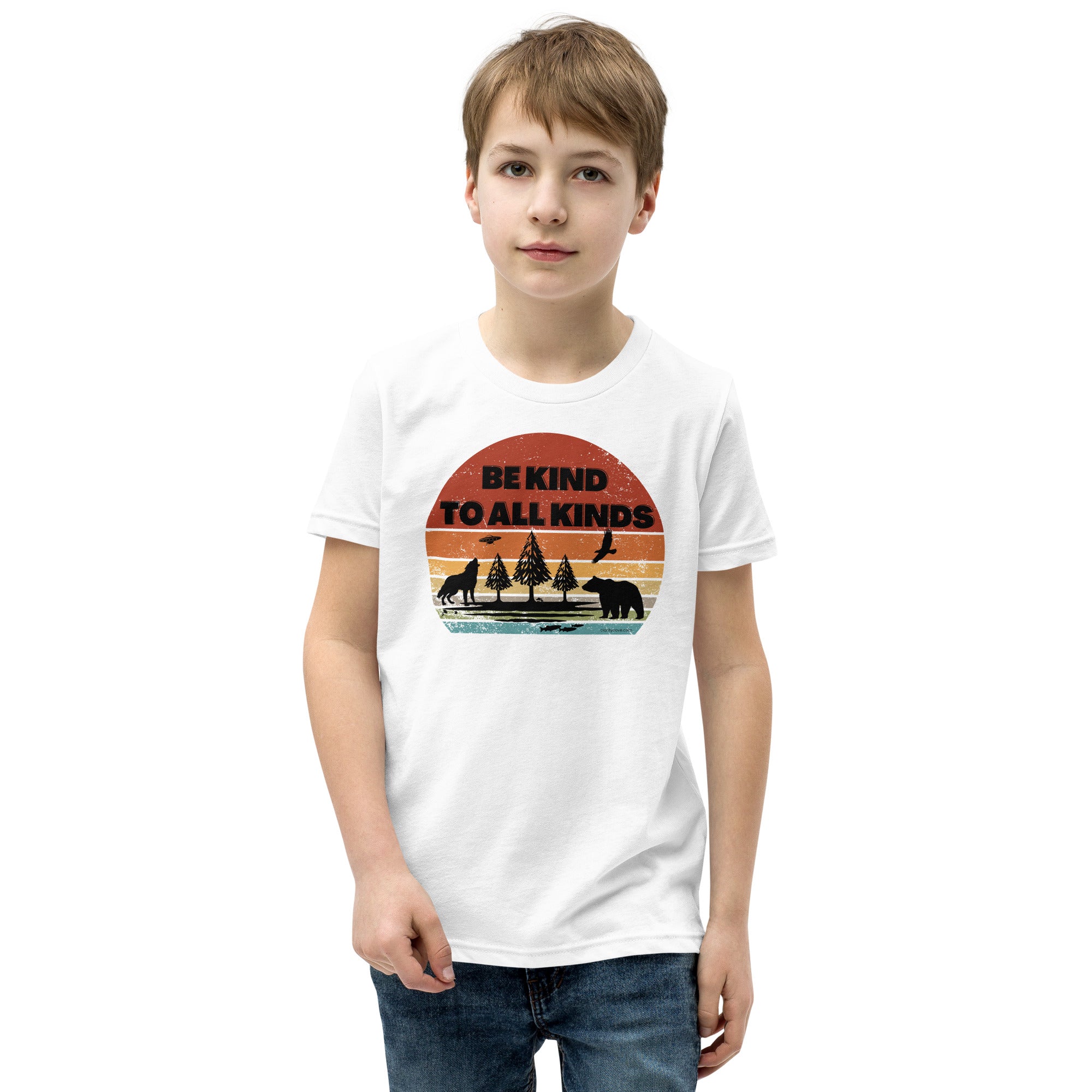 BE KIND TO ALL KINDS Youth Kids Short Sleeve T-Shirt S-XL (11 colors) Kindness